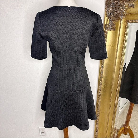 Club Monaco Regan Scuba Fit & Flare Mini Dress in Black Size 2 $198.50 - Picture 5 of 9